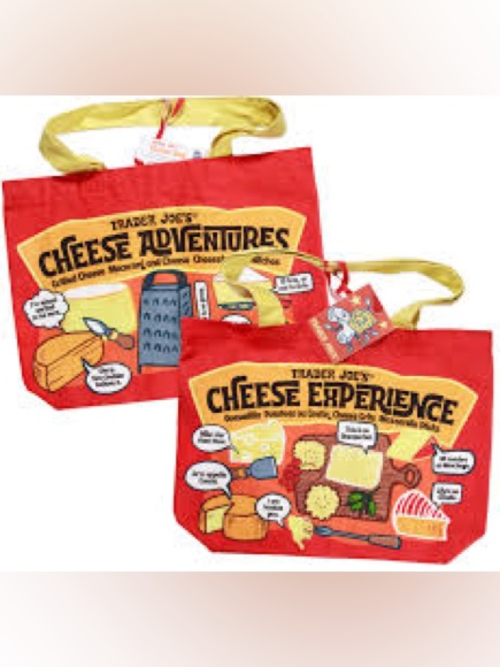 Trader Joe's Orange Cheese Theme Tote Bag New - Picture 2 of 4
